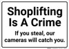 Shoplifting Is A Crime Landscape - Wall Sign