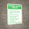 Tennis Court Rules Portrait - Wall Sign
