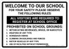Welcome To Our School Rules Landscape - Wall Sign Welcome To Our School Rules Landscape - Wall Sign