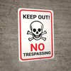 Keep Out No Trespassing with Icon Portrait - Wall Sign Keep Out No Trespassing with Icon Portrait - Wall Sign