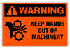 Warning - Keep Hands Out Label