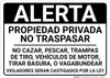 Alert: Private Property - Do Not Trespass Spanish Landscape - Wall Sign