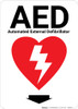 AED with Icon Yellow Portrait - Wall Sign
