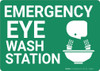 Emergency Eyewash Station with Icon Landscape - Wall Sign Emergency Eyewash Station with Icon Landscape - Wall Sign