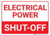Electrical Power Shut Off Landscape - Wall Sign