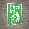 Pitch In with Icon Portrait - Wall Sign Pitch In with Icon Portrait - Wall Sign