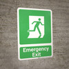 Emergency Exit with Icon Portrait - Wall Sign