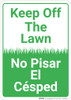 Keep Off The Lawn Bilingual Spanish Portrait - Wall Sign Keep Off The Lawn Bilingual Spanish Portrait - Wall Sign