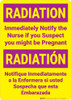 Radiation Notify Nurse if Pregnant Bilingual Spanish Portrait - Wall Sign