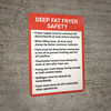 Deep Fat Fryer Safety Guidelines Portrait - Wall Sign