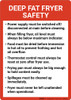 Deep Fat Fryer Safety Guidelines Portrait - Wall Sign