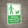 All Dogs Must Be Kept On A Leash with Icon Portrait - Wall Sign All Dogs Must Be Kept On A Leash with Icon Portrait - Wall Sign
