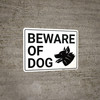 Beware Of Dog with Icon Landscape - Wall Sign Beware Of Dog with Icon Landscape - Wall Sign