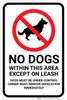 No Dogs Within This Area with Icon Portrait - Wall Sign No Dogs Within This Area with Icon Portrait - Wall Sign