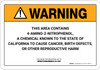 Warning: Prop 65 4 Amino 2 Nitrophenol - Wall Sign