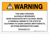 Warning: Prop 65 Alcoholic Beverages when Associated with Alcohol Abuse - Wall Sign Warning: Prop 65 Alcoholic Beverages when Associated with Alcohol Abuse - Wall Sign