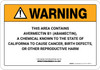 Warning: Prop 65 Avermectin B1 (Abamectin) - Wall Sign