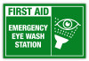 Emergency Eye Wash Label Emergency Eye Wash Label