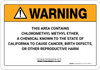 Warning: Prop 65 Chloromethyl methyl ether - Wall Sign