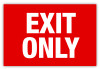 Exit Only Label Exit Only Label