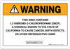Warning: Prop 65 1,2 Dibromo-3-Chloropropane (DBCP) - Wall Sign