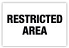 Restricted Area Label (White) Restricted Area Label (White)