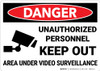 Danger: Unauthorized Personnel Keep Out with Icon Landscape - Wall Sign