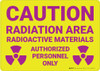Caution: Radiation Area Radioactive Materials with Icons Landscape - Wall Sign Caution: Radiation Area Radioactive Materials with Icons Landscape - Wall Sign