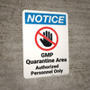 Notice: GMP Quarantine Area with Icon Portrait - Wall Sign Notice: GMP Quarantine Area with Icon Portrait - Wall Sign