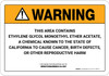 Warning: Prop 65 Ethylene Glycol Monoethyl Ether Acetate - Wall Sign