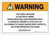 Warning: Prop 65 Glass Wool Fibers (When Inhalable and Biopersistent) - Wall Sign