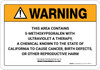 Warning: Prop 65 5 Methoxypsoralen With Ultraviolet A Therapy - Wall Sign