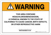 Warning: Prop 65 Hexachlorodibenzodioxin - Wall Sign