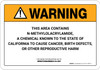 Warning: Prop 65 N-Methylolacrylamide - Wall Sign