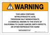 Warning: Prop 65 Nitrilotriacetic Acid - Wall Sign Warning: Prop 65 Nitrilotriacetic Acid - Wall Sign