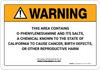 Warning: Prop 65 O-Phenylenediamine And Its Salts - Wall Sign Warning: Prop 65 O-Phenylenediamine And Its Salts - Wall Sign