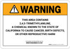 Warning: Prop 65 2,4,5-Trimethylaniline - Wall Sign Warning: Prop 65 2,4,5-Trimethylaniline - Wall Sign