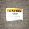 Warning: Prop 65 O-Toluidine - Wall Sign