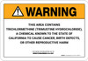 Warning: Prop 65 Trichlormethine (Trimustine Hydrochloride) - Wall Sign Warning: Prop 65 Trichlormethine (Trimustine Hydrochloride) - Wall Sign