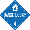 Dangerous When Wet: Class 4 - Placard Sign Dangerous When Wet: Class 4 - Placard Sign