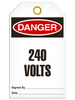 Danger 240 Volts Tags