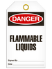 Danger Flammable Liquid Tags