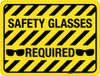 Safety Glasses Required - Floor Sign