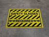 Safety Glasses Required Hazard -  Floor Sign