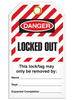 Lockout Locked Out Striped Tags