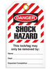 Lockout Shock Hazard Striped Tags