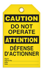 Caution English/French Operate Tags Caution English/French Operate Tags