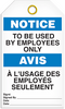 Notice English/French Employee Tags