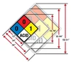 NFPA Diamond 704: 3-3-4 ACID - Wall Sign