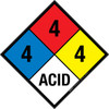 NFPA Diamond 704: 4-4-4 ACID - Wall Sign